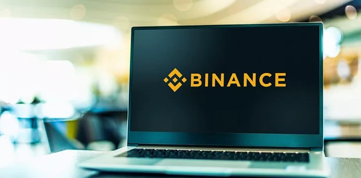 Laptop with Binance Web Interface